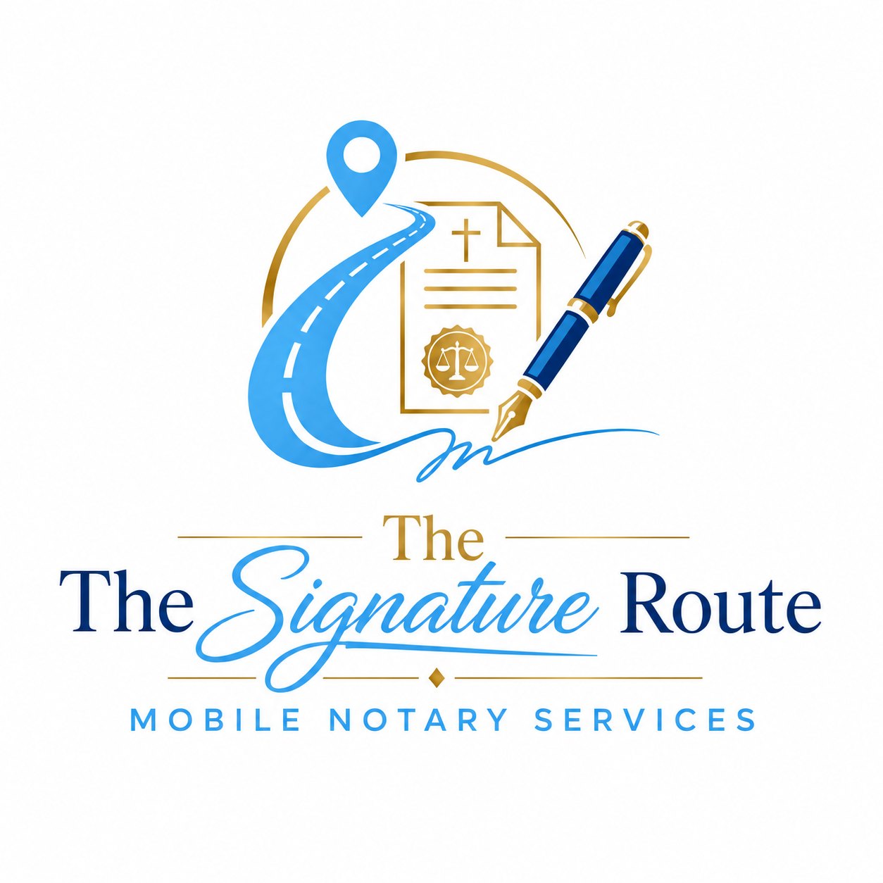 The Signature Route Mobile Notary Services logo